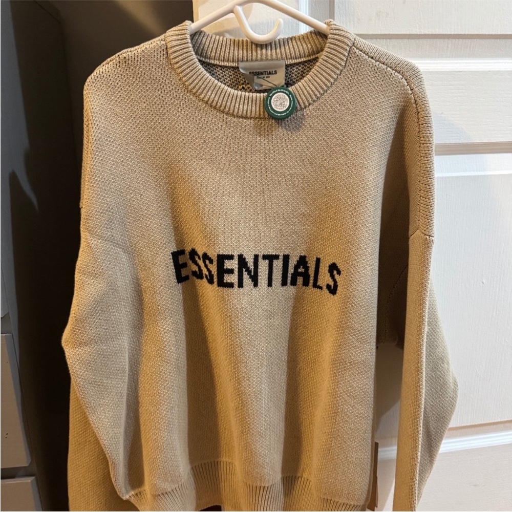 Essentials Tan Knit Sweater
